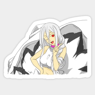 White Spider Girl Lady Shiro Shiraori Wakaba Hiiro Kumo Sticker